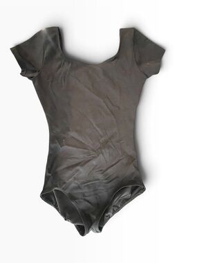 Capezio Black Short Sleeve Kids Leotard